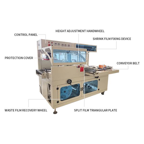 Automatic Heat Shrink Packaging Machine , L Sealer Shrink Wrap Machine For Beverage