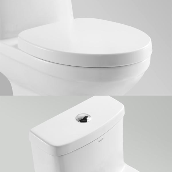 Elongated 1.1 Gpf One Piece Toilets Ceramic Chair Height Toilet