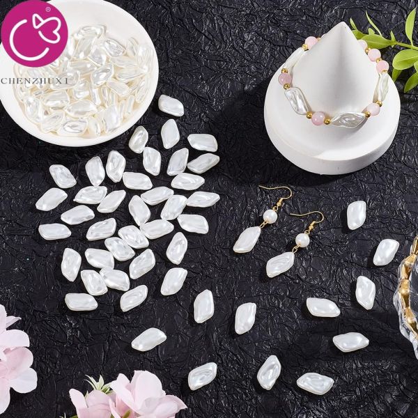 White Baroque Irregular Shaped Pearl Shaped Loose Beads Diy Jewelry Accessories With Holes