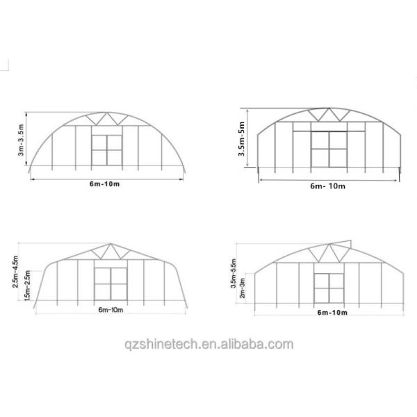 Small Single Span PE Plastic Film Greenhouse For Vegetable Agriculture 10-100m Length