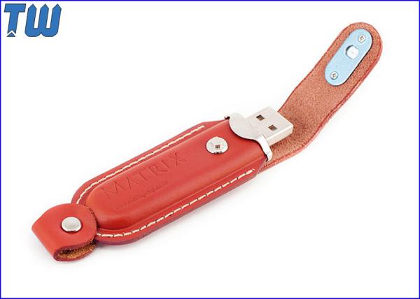 Leather Ring Design 16GB USB Thumb Drive Big Buckle Cap Cover