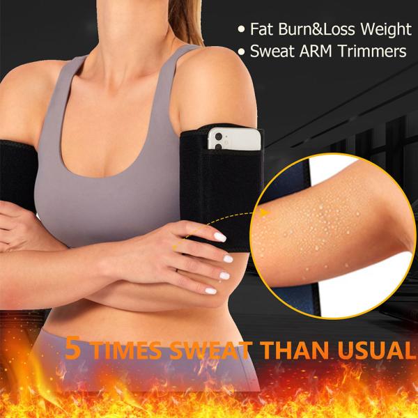 Custom Logo Slimming Neoprene Sport Sauna Arm Trimmers for Women Knitted Construction