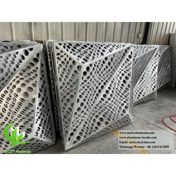 Conception de façade 3D tôle métallique revêtement d'aluminium tôle perforée