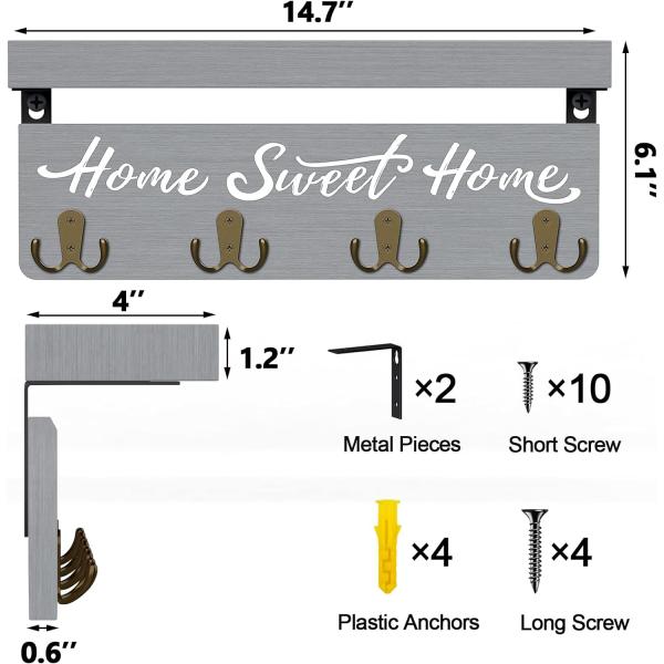 Customized Shape Wood Key Holder Wall Mount Key Hanger Organize Your Key Collection