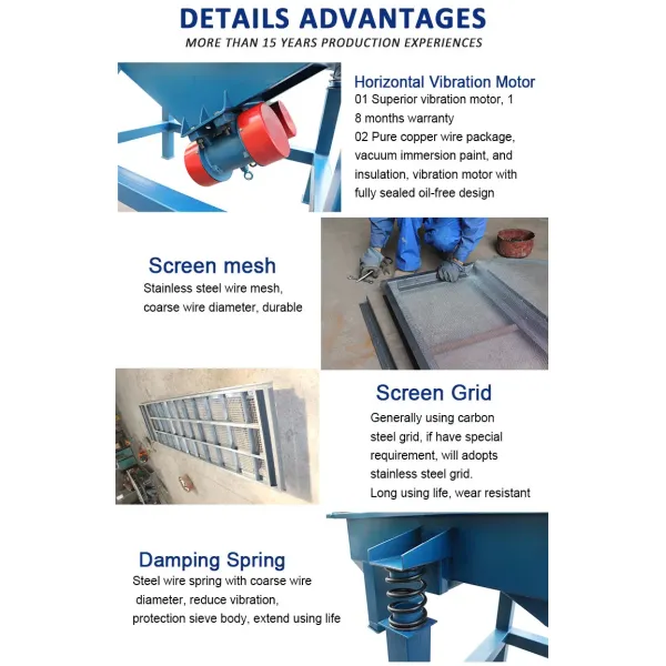 Customized Silica Sand Classifier Machine Sifting Rectangular Linear Vibrating Sieve Screen