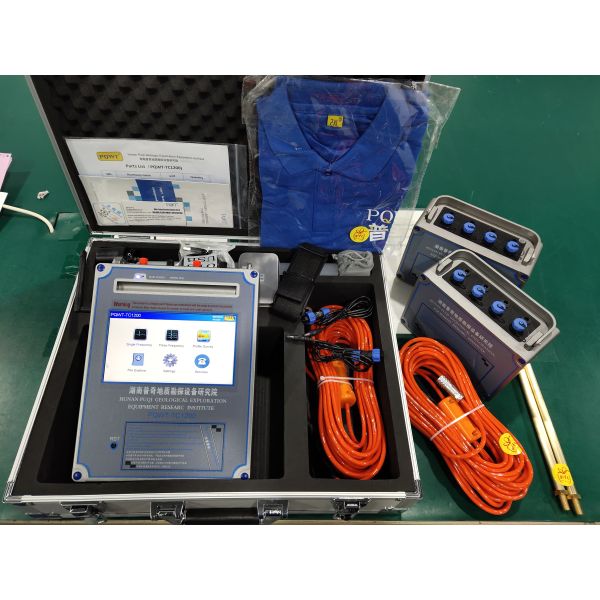 PQWT TC900 Geological Exploration Equipment Geophysics Survey Deep Depth Underground Water Detector 1200m