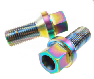M14 Oxided Titanium Hex Head Bolt For Auto Hex Flange Head Fastener Mild Steel Material