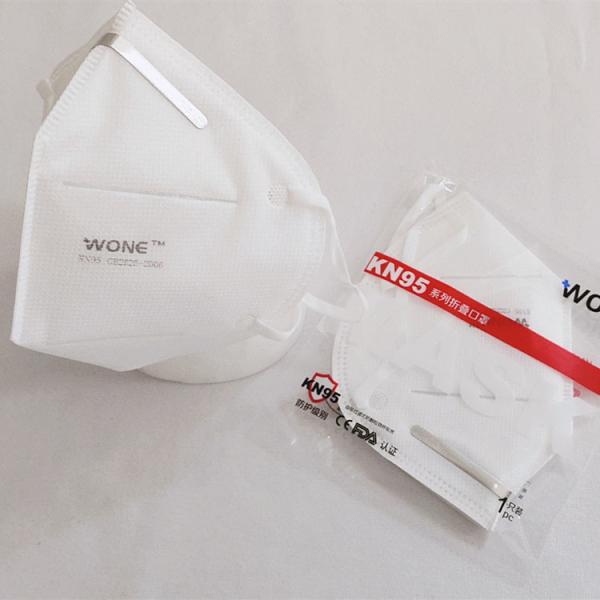 Flat  KN95 Face Mask , Hospital Face Mask 5 Layer Construction No Tight Feeling