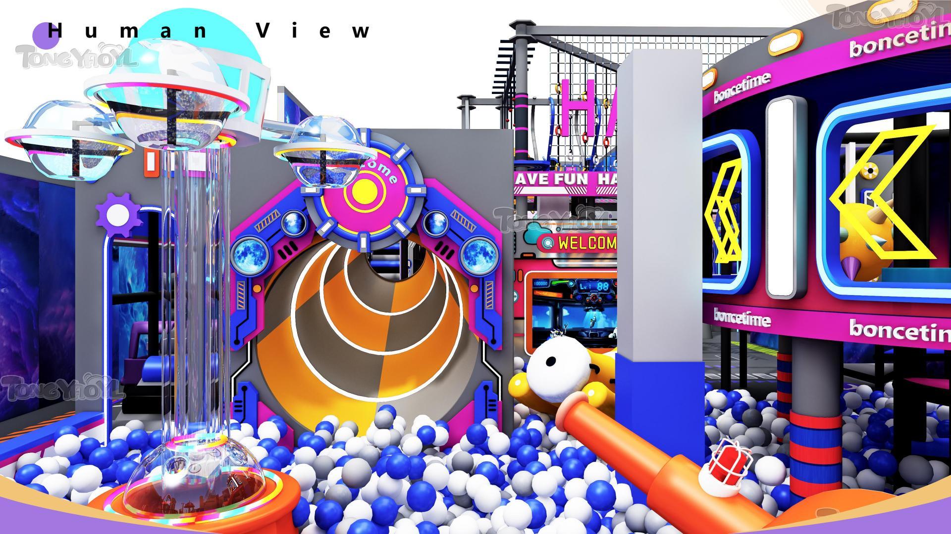 Multi-Level Planet-Themed Comprehensive Adventure Playground
