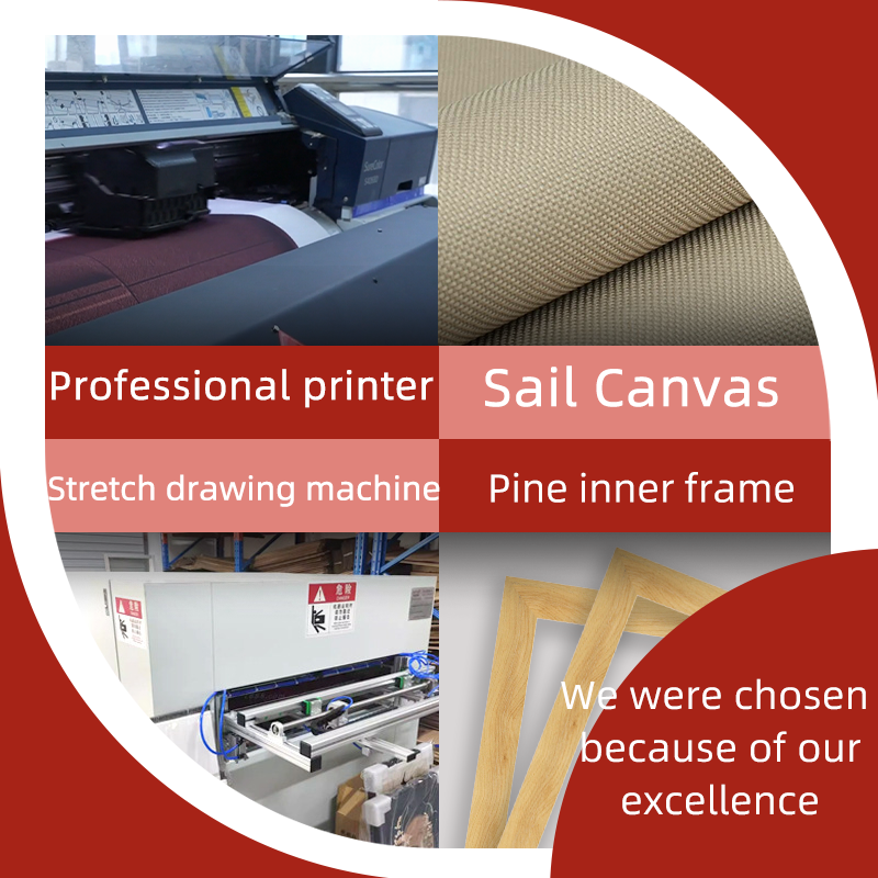 High quality canvas custom portrait inkjet prints painted according to your photograph