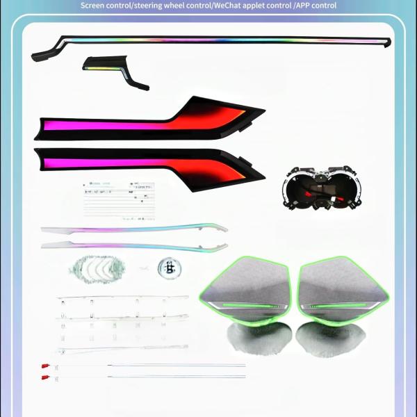 Two Doors Edition+Midrange Horn Cover 24 Lights Phantom Colored Ambient Light for Audi A5 (17-24)