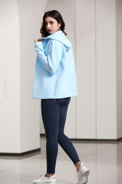 Full Zip Windproof Sports Jacket Waterproof Antibacterial With Hood