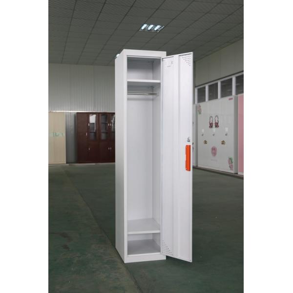 Single Door Steel Office Lockers Electrostatic Powder Coating 0.6mm Thick