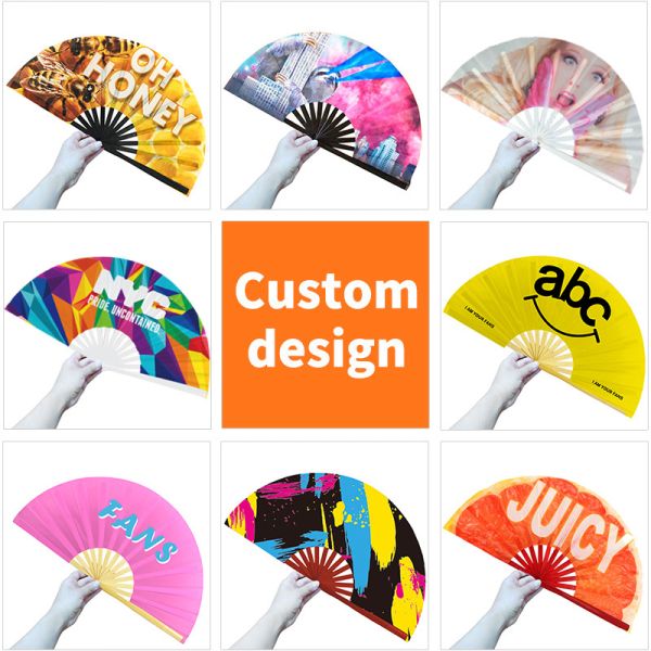 13inch Loud Noise Personalized Big Rave Clack Kung Fu Fan Wedding Folding Hand Fans