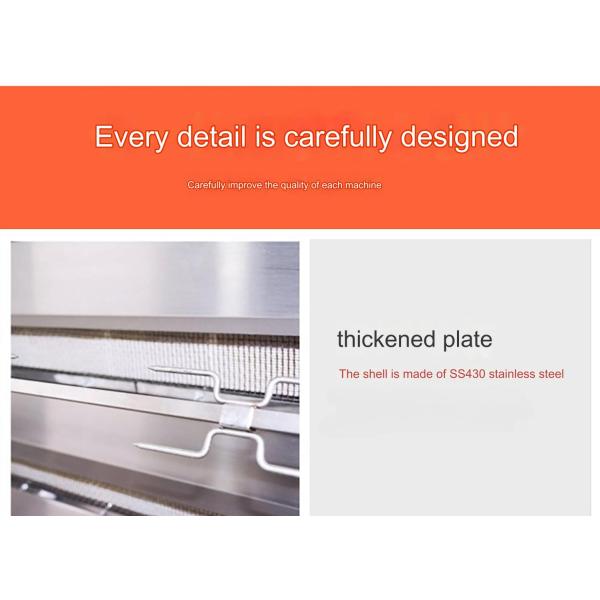 Multilayer Co-extrusion Line Gas Chicken Grill Machine 12KW for Restaurant Kitchen