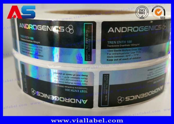Roll 10ml Printed Labels Holographic Prescription Vial Label 4C Full Color