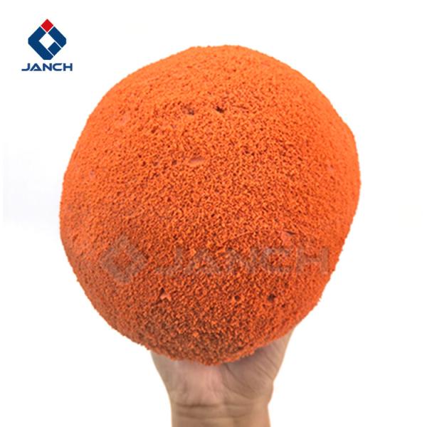 Orange Medium Soft Concrete Pump Pipe Cleaning Ball DN125