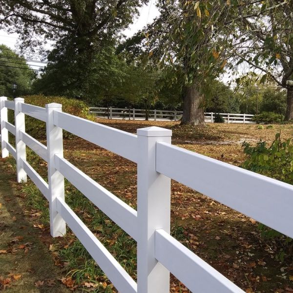 UV Resistance PVC Ranch Fence Black / White Color 1.2m 1.5m