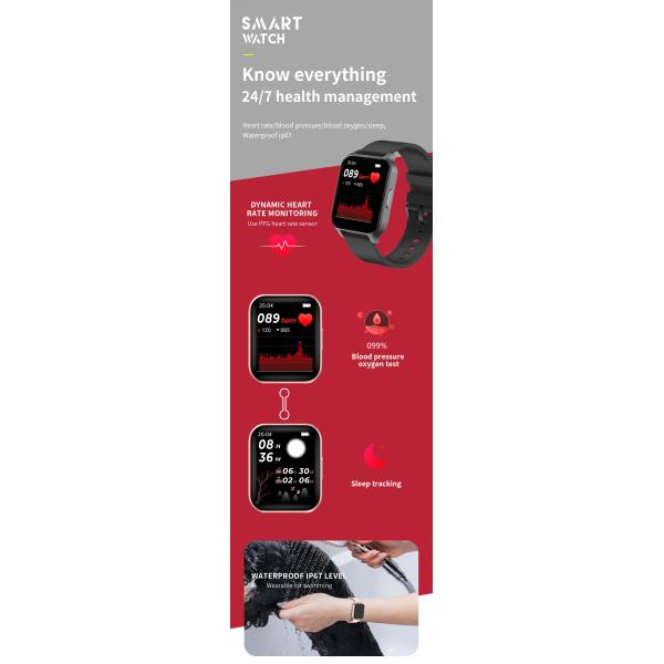 1,69» уведомлений Sms звонка Smartwatch 260mA 240*280 экрана касания Tft