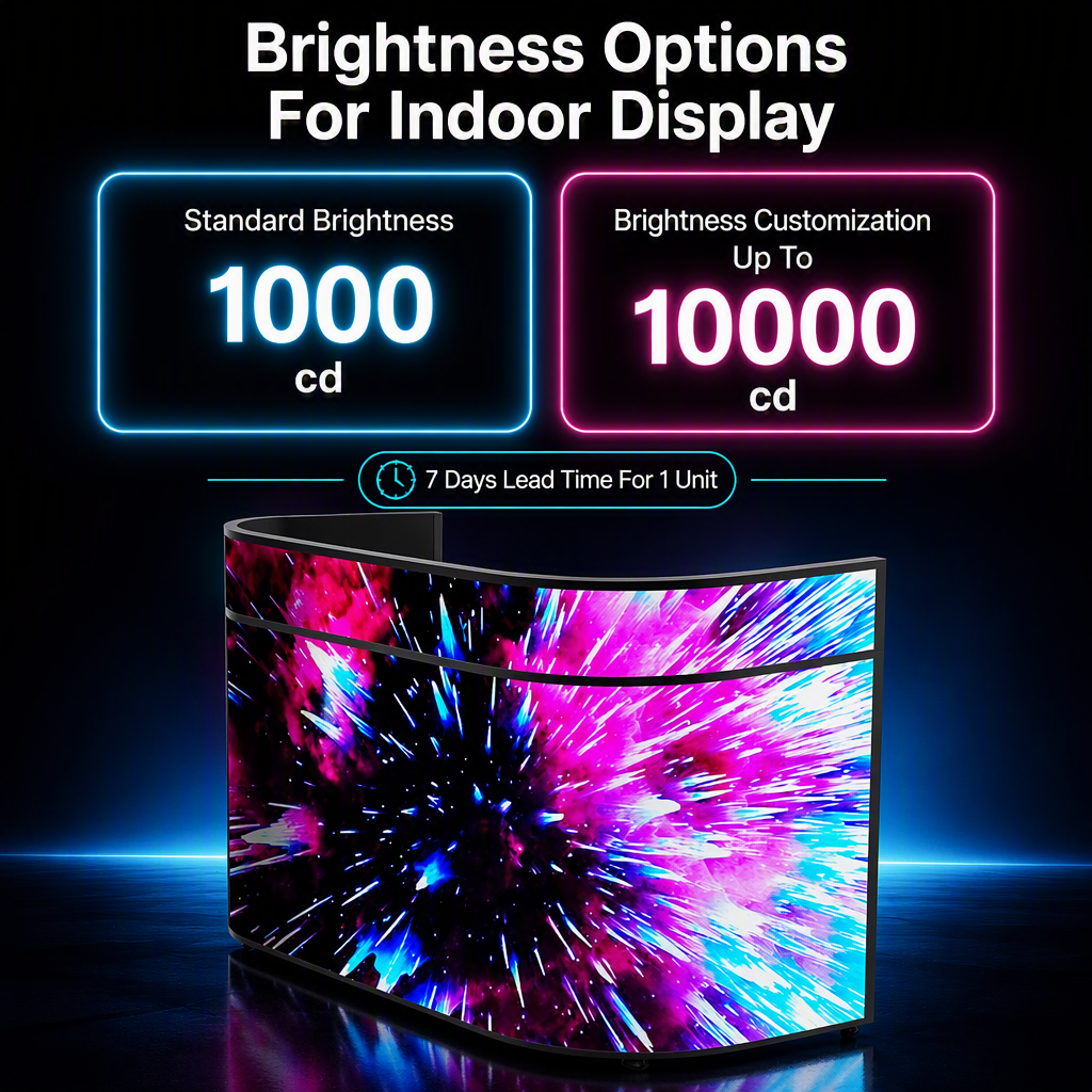 P1.86 High Brightness (1000cd) Flexible Indoor LED Display Screen Full Color High-definition Display Remote Content