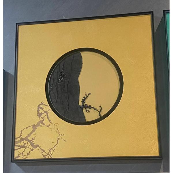 Modern Home Decor Aluminum Art Collection with 30*30cm Size and Oxidation Surface