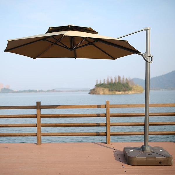 Polyester Fabric Beach Umbrella for Contemporary Design Style Patio Outdoor Furniture
