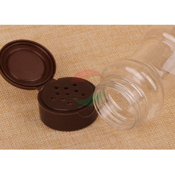 Recyclable Clear Plastic Cylinder 200Ml Spice Packaging Canister With Shake Top