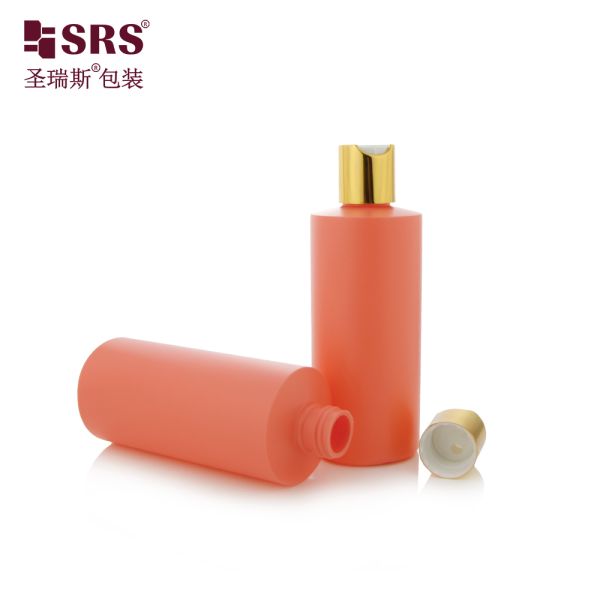 F250D55N24 250ML Plastic PET Bottle With Disc Screw Cap For Toner Lotion Serum Skincare Packaging