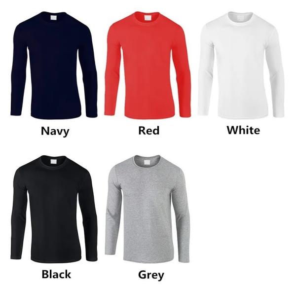                  Casual Unisex Black Plain T-Shirt Custom, Wholesale Full Sleeve Shirts for Men, Long Sleeve T-Shirts for Men             