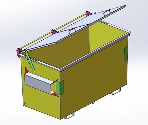 20 Yard Open Top Front Lift Bin Construction Waste Collection Garbage Truck Compatible Skip