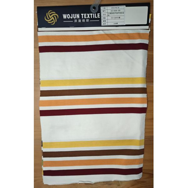 Skin-Friendly Comfortable And Healthy Smooth Striped Knit Fabric For T-Shirt