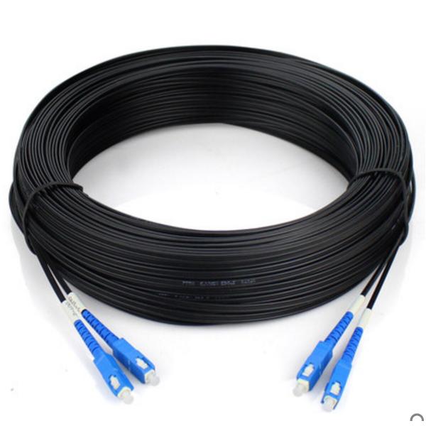SM MM LSZH PVC Spiral Steel Armoured Fiber Optic Cable , Tactical Fiber Optic Cable Indoor