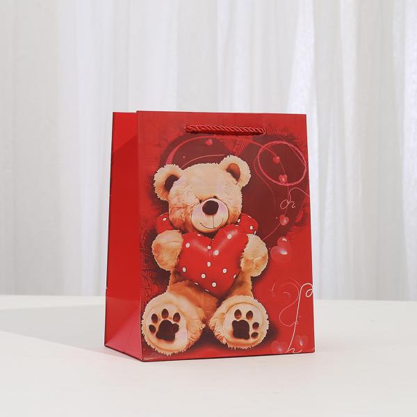 Party Gift Bag Printed Candy Packaging Bag Kraft Paper Shopping Bag Paper Bag Bear Handbag