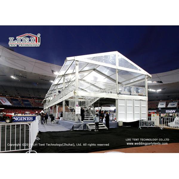 Liri Clear Aluminum Frame 15m Double Decker Tents For Sports Events