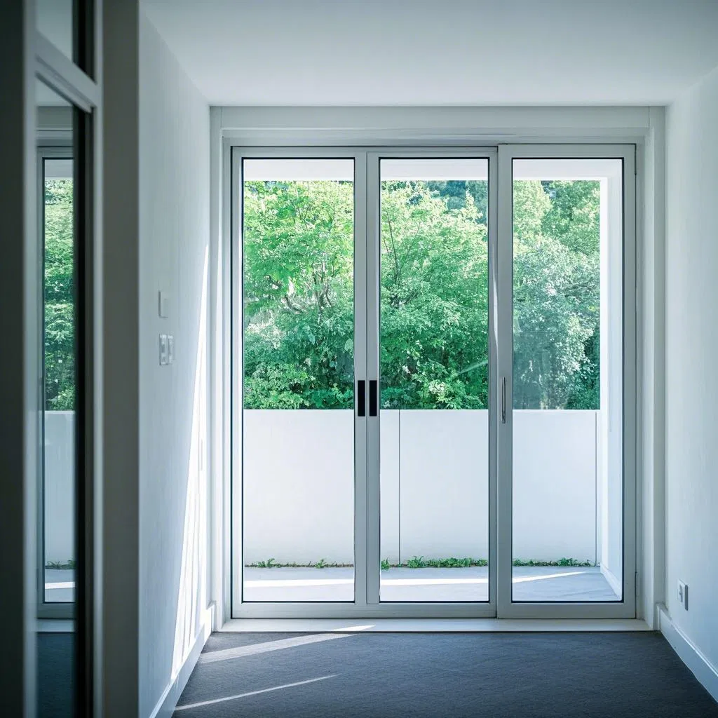 Sleek Aluminium Sliding Doors 2mm Horizontal Opening Frame Sliding Glass Door