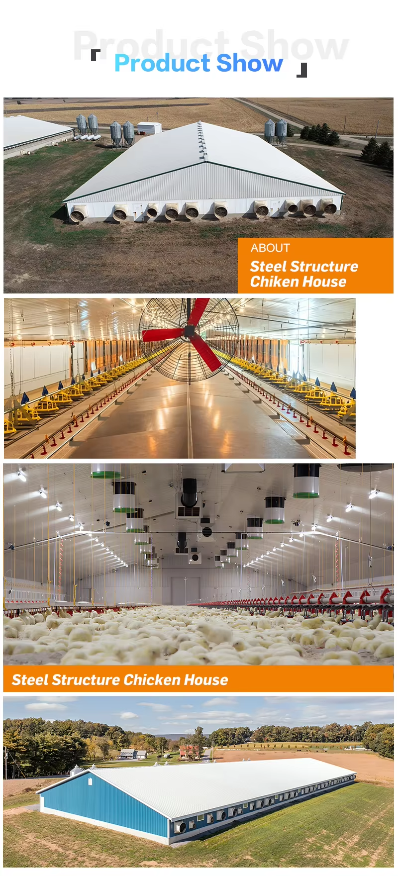 Broiler Chicken Farming House Tunnel Ventilation Automatic Climate Control System
