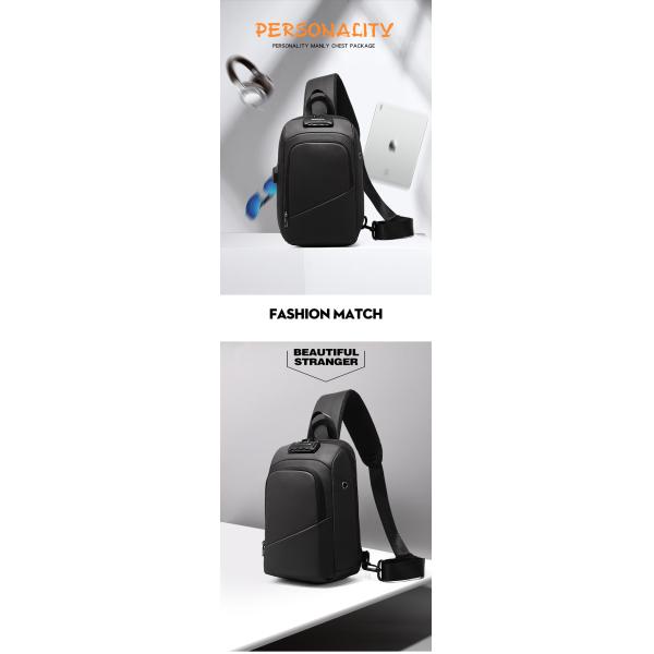 ISO9001 Anti Theft Lock  Crossbody Chest Sling Bag For Men 19*12*31cm