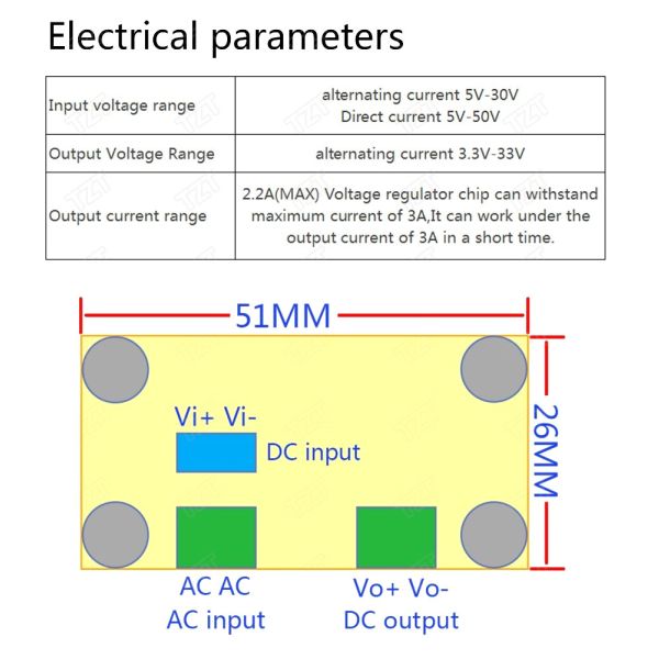 LM2596T LM2596HV Pcb Printed Circuit Board 3A DC 5V-50V