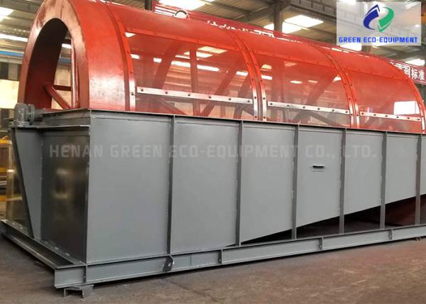 Municipal Waste Sorting Machine , Dirt Trommel Screen Simple Structure