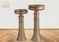 La fleur givrée décorative de fibre de verre d'or roule/vases à plancher avec le piédestal