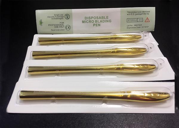 Permanent Makeup Pen Gold Luxury 45°Angle Blister Packing Microblading Hand Tool