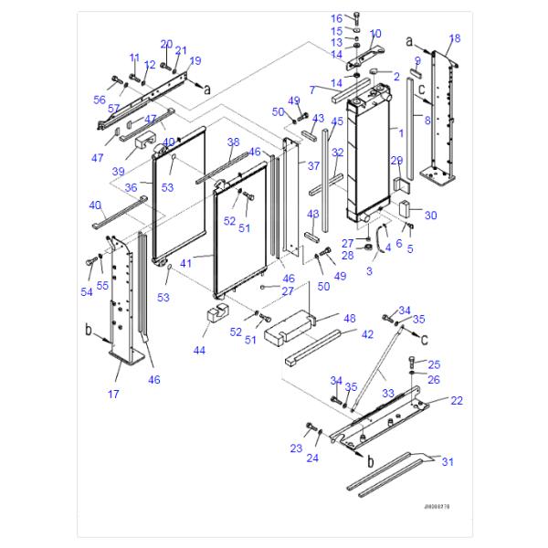 Части экскаватора KOMATSU Assy радиатора PC300-8MO PC350-8MO 207-03-72321 запасные