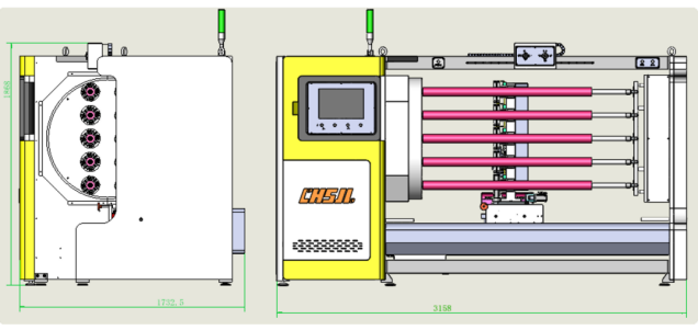 Full Independent Servo Automatic Slitting Machine 15KW Power Fully Automatic BOPP Tape Slitting Machine Long Term Stability