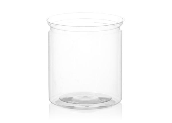 Heat Protection Clear Plastic Cylinder PET Easy Open Lid Canned Package