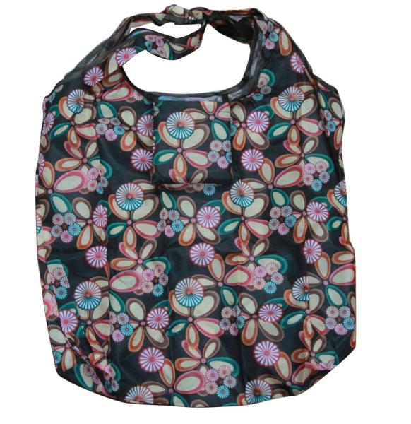 Flowered Nylon Storage Bags With Metal Chains For Gift Giving