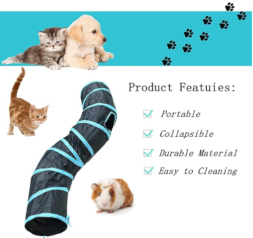 OEM/ODM Interactive Cat Funny Toy 4 Way S type Cat Tunnel Collapsible Pet Extra Large