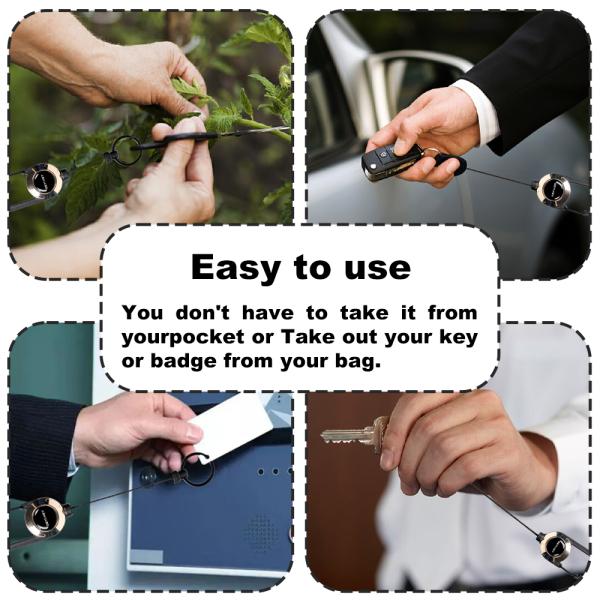 Deyi Badge Reel Upgraded Stainless Steel Cord, Suitable For Men And Women Assorted Colors