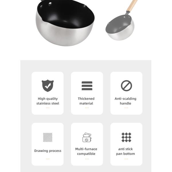 Лоток соуса нержавеющей стали ручки Nonstick японского лотка соуса одиночный