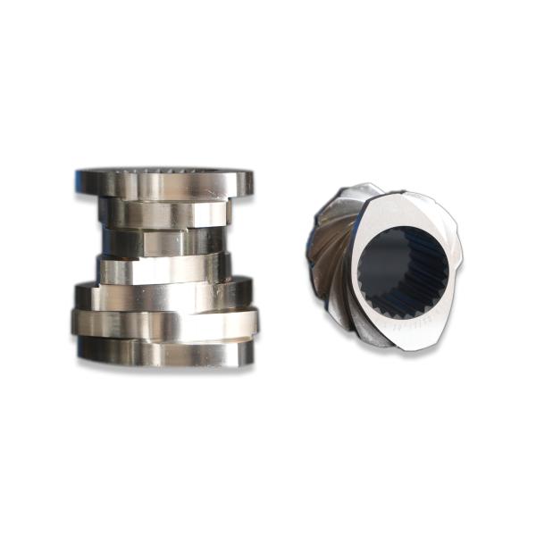 PP PE POM PVC PET Screw Elements For Co-rotating Twin Screw Plastic Machinery