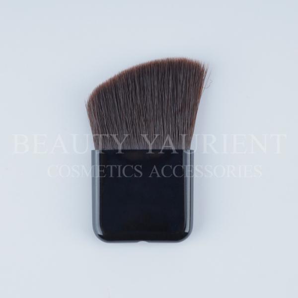 Flat PBT Hair Compact Makeup Brush For Cheek Without Ferrule Long Lasting